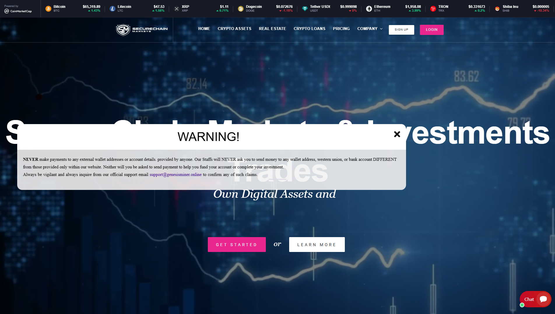 Stored capture of securechainmarkets.online