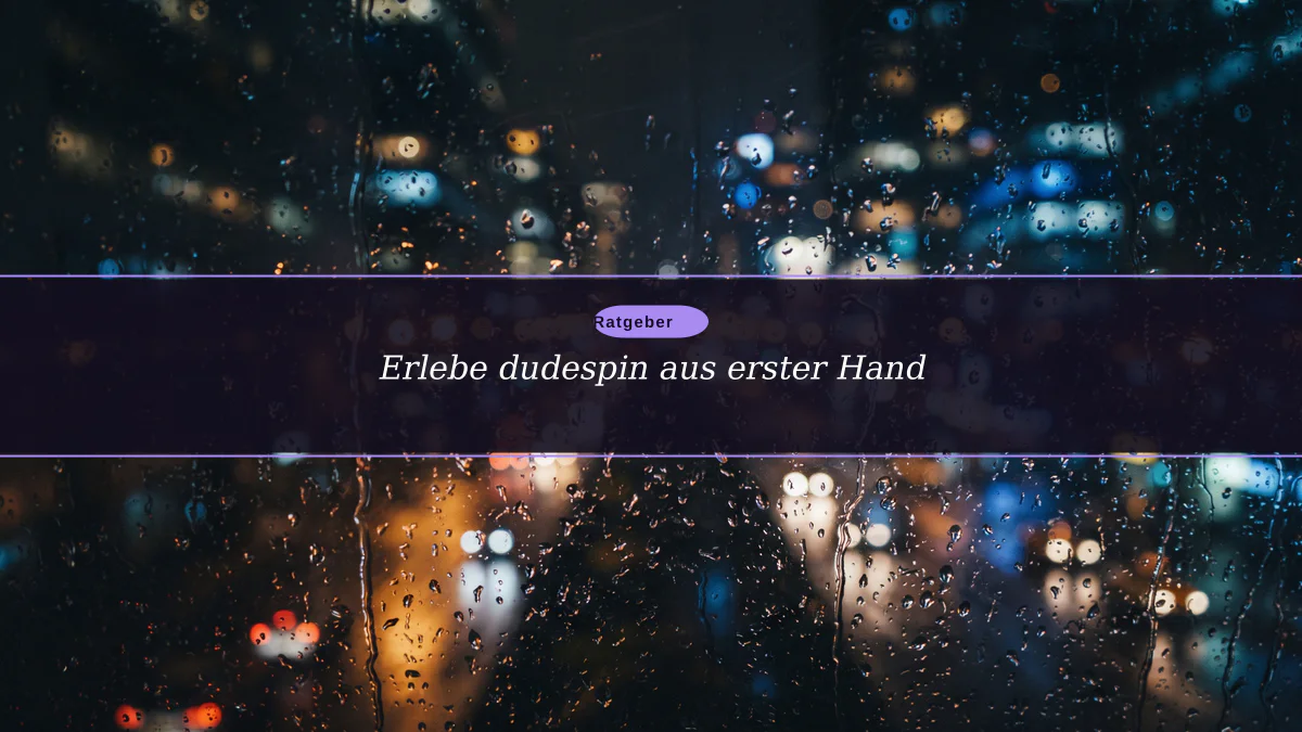 Erlebe dudespin aus erster Hand