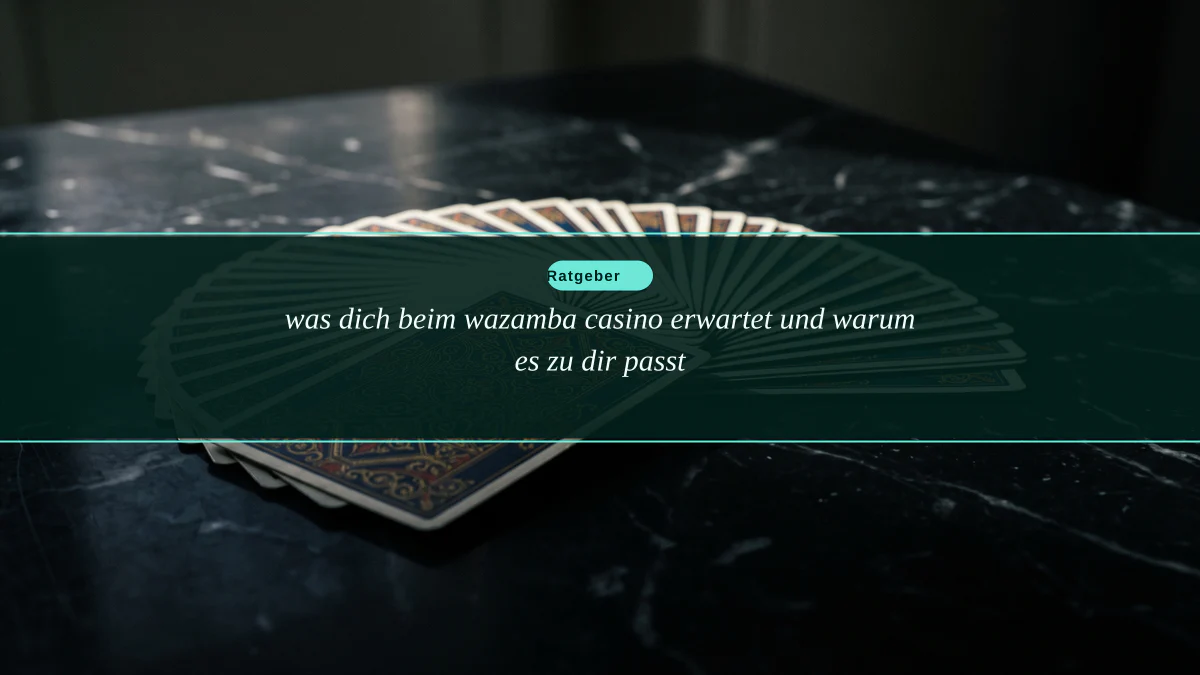 was dich beim wazamba casino erwartet und warum es zu dir passt