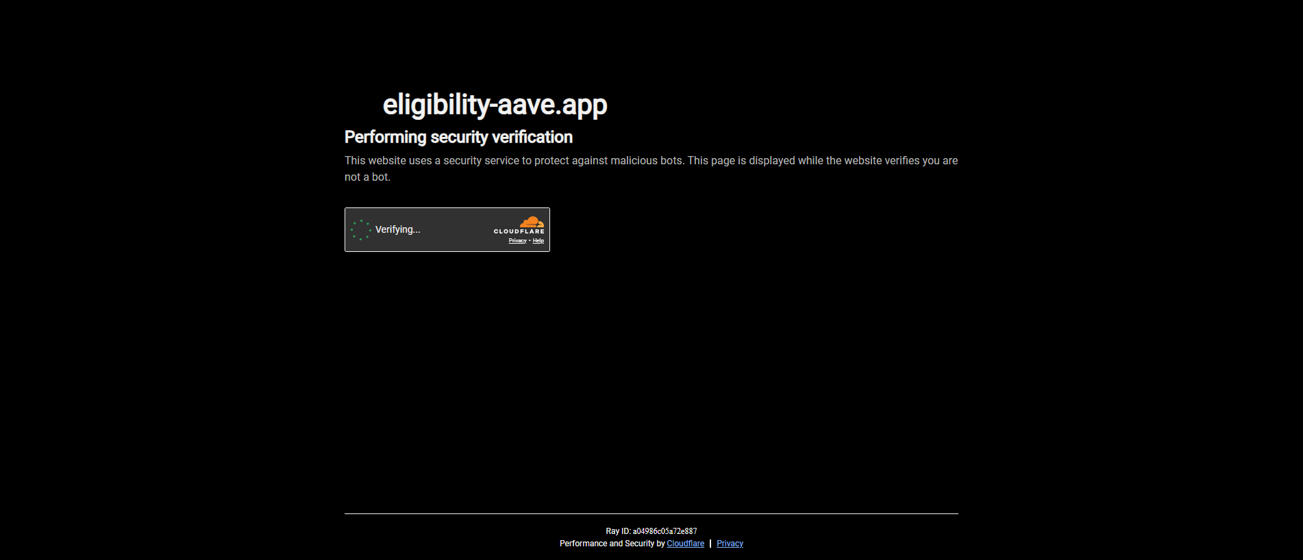 Stored capture of eligibility-aave.app