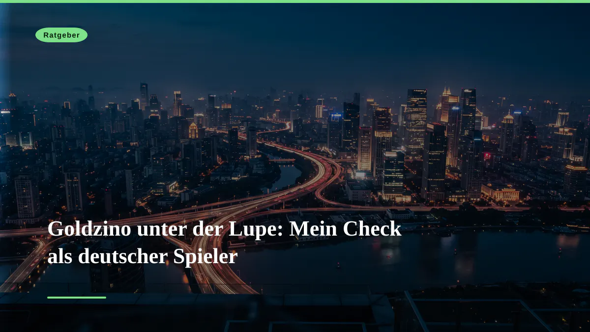 Goldzino unter der Lupe: Mein Check als deutscher Spieler