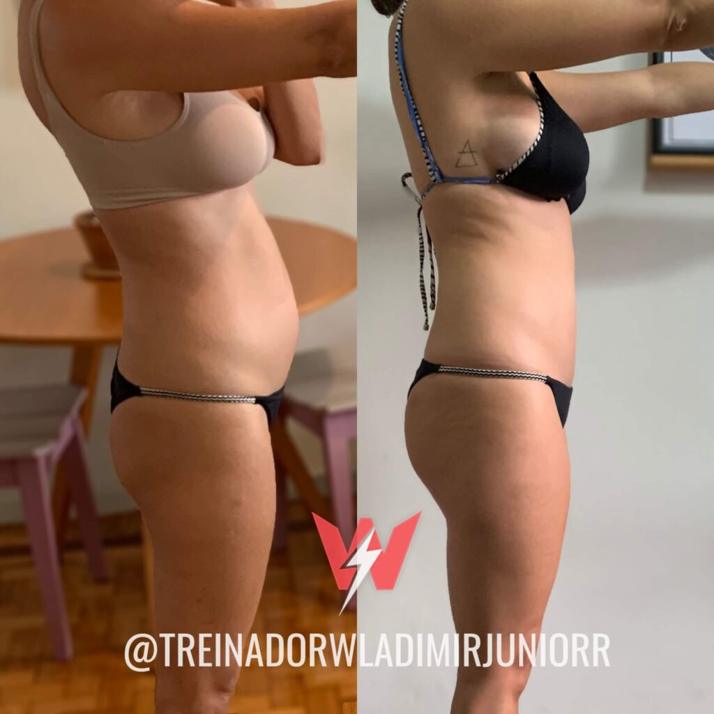 Antes e depois personal trainer presencial