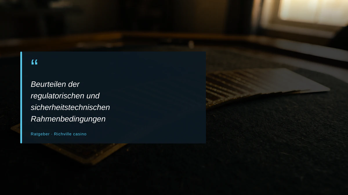 Beurteilen der regulatorischen und sicherheitstechnischen Rahmenbedingungen