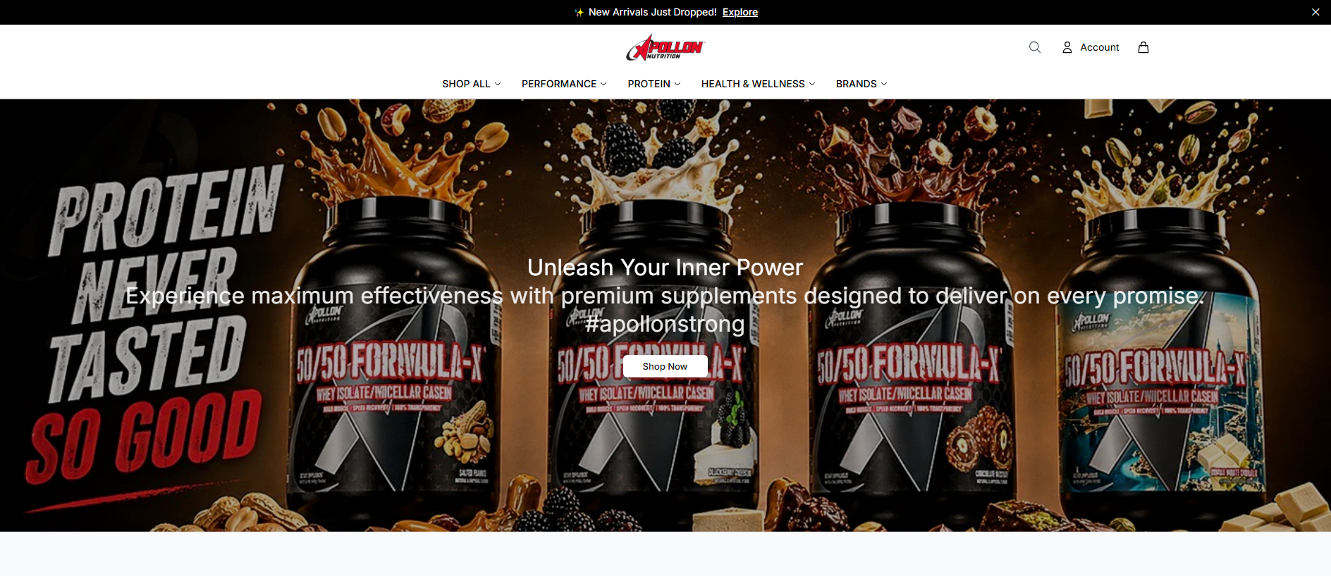 Stored capture of apollonnutritionstore.shop
