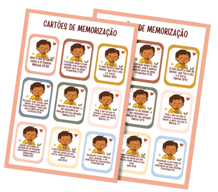 mockup cartões memorização bíblicos