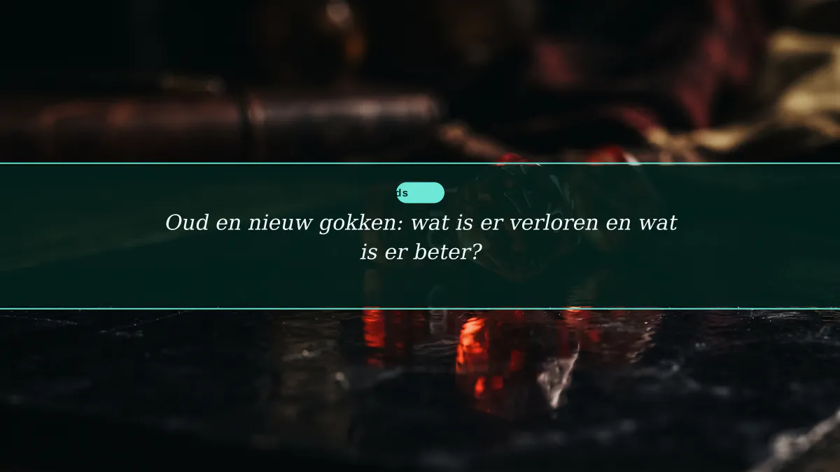 Oud en nieuw gokken: wat is er verloren en wat is er beter?