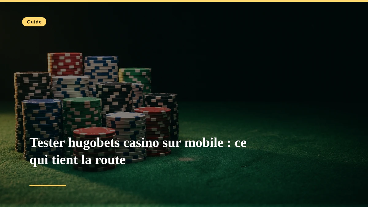Tester hugobets casino sur mobile : ce qui tient la route