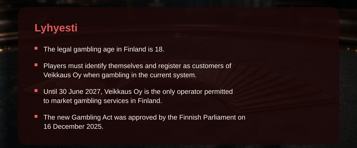 Muuttuvan pelikentän lainalaisuudet ja suomalainen pelaaja — Lyhyesti