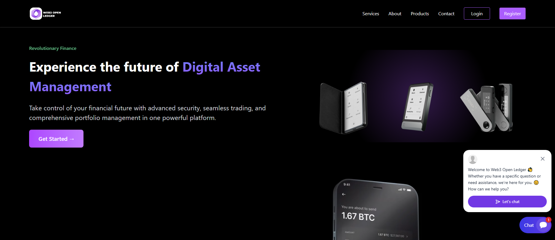 Screenshot of web3openledger.com