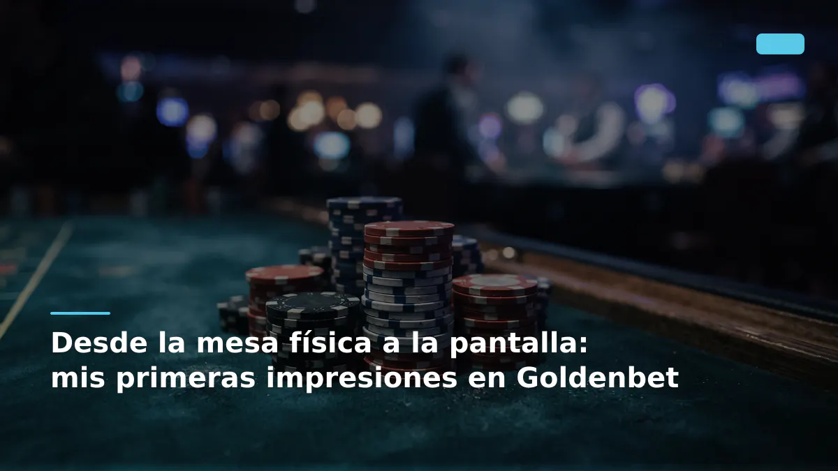 Desde la mesa física a la pantalla: mis primeras impresiones en Goldenbet