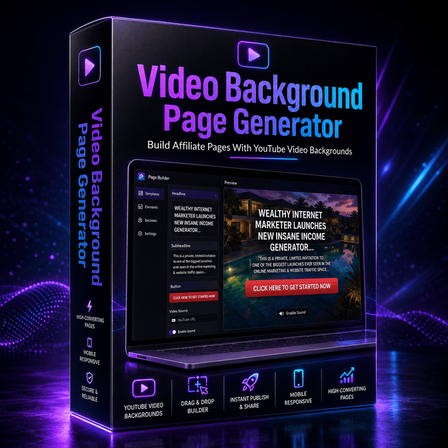 Video Background Page Generator Box Shot 640 X 640