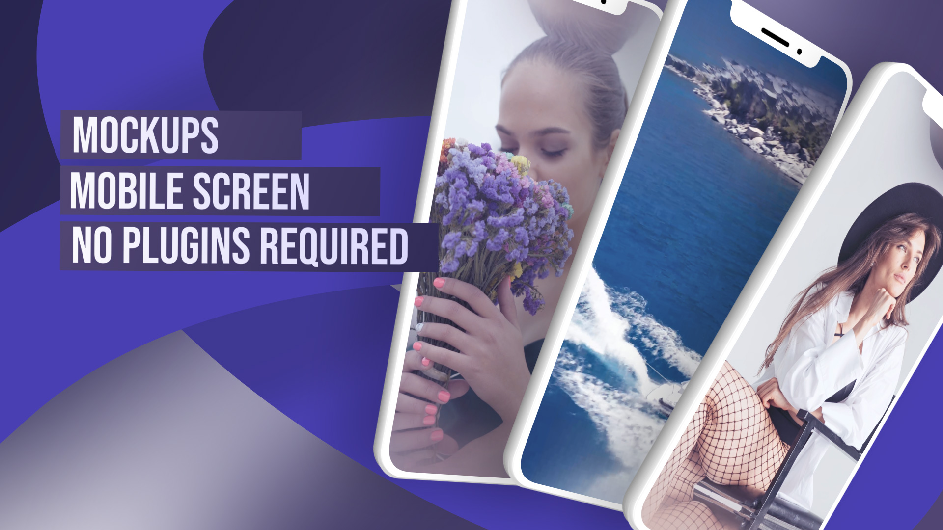 Purple Phone Screen Mockup