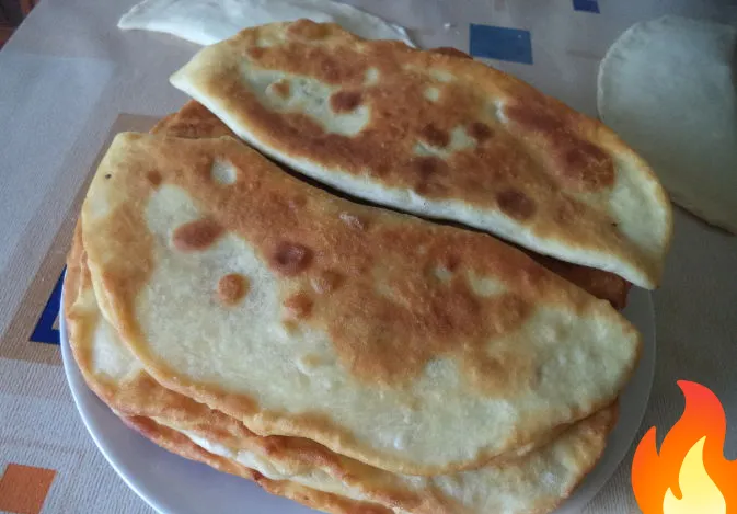 Постер Быстрые лепешки с творогом и укропом