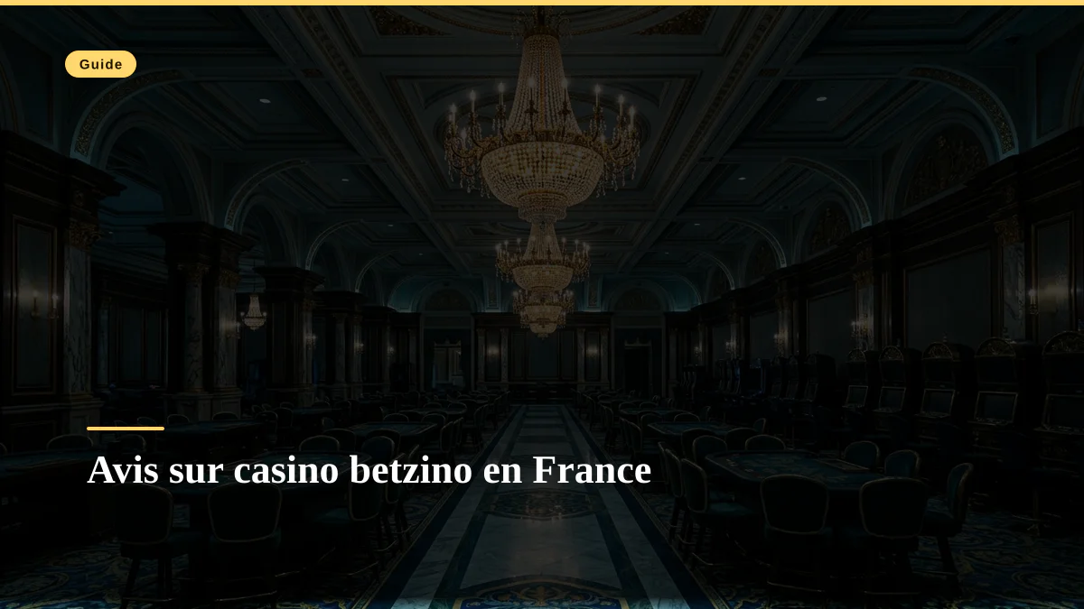 Avis sur casino betzino en France