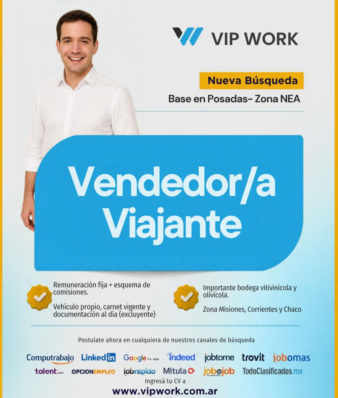 Se Busca Vendedor Viajante en Posadas