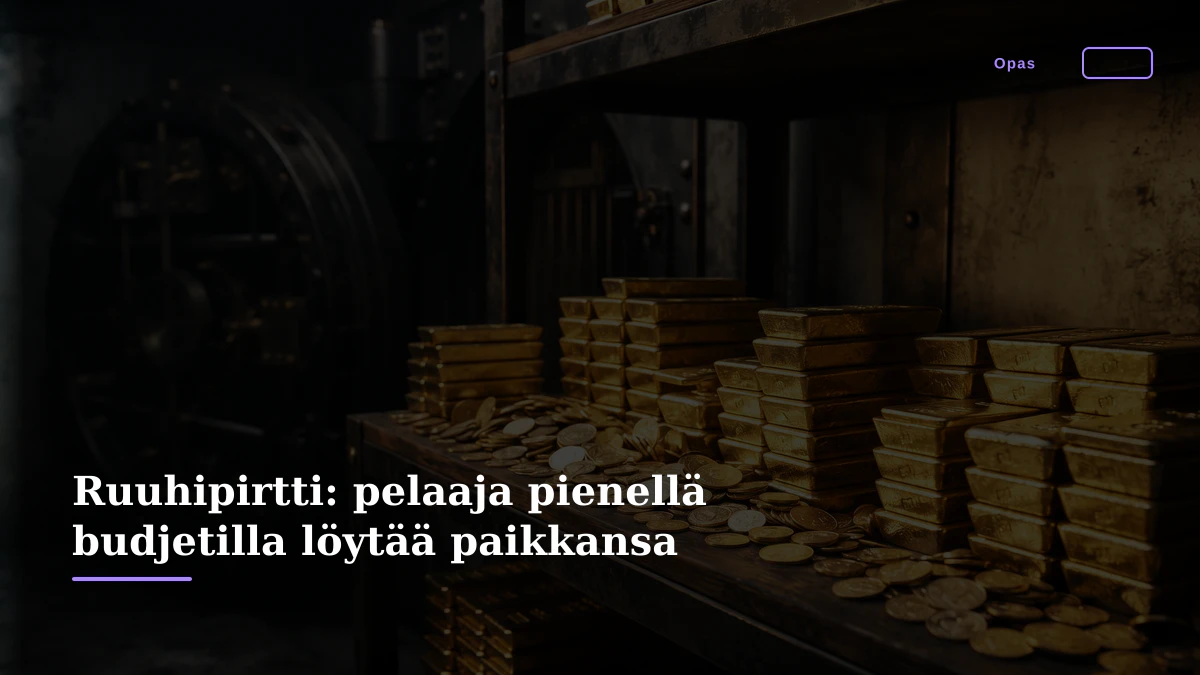 Ruuhipirtti: pelaaja pienellä budjetilla löytää paikkansa
