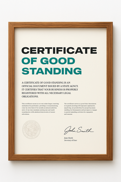 Certificate of Good Standing