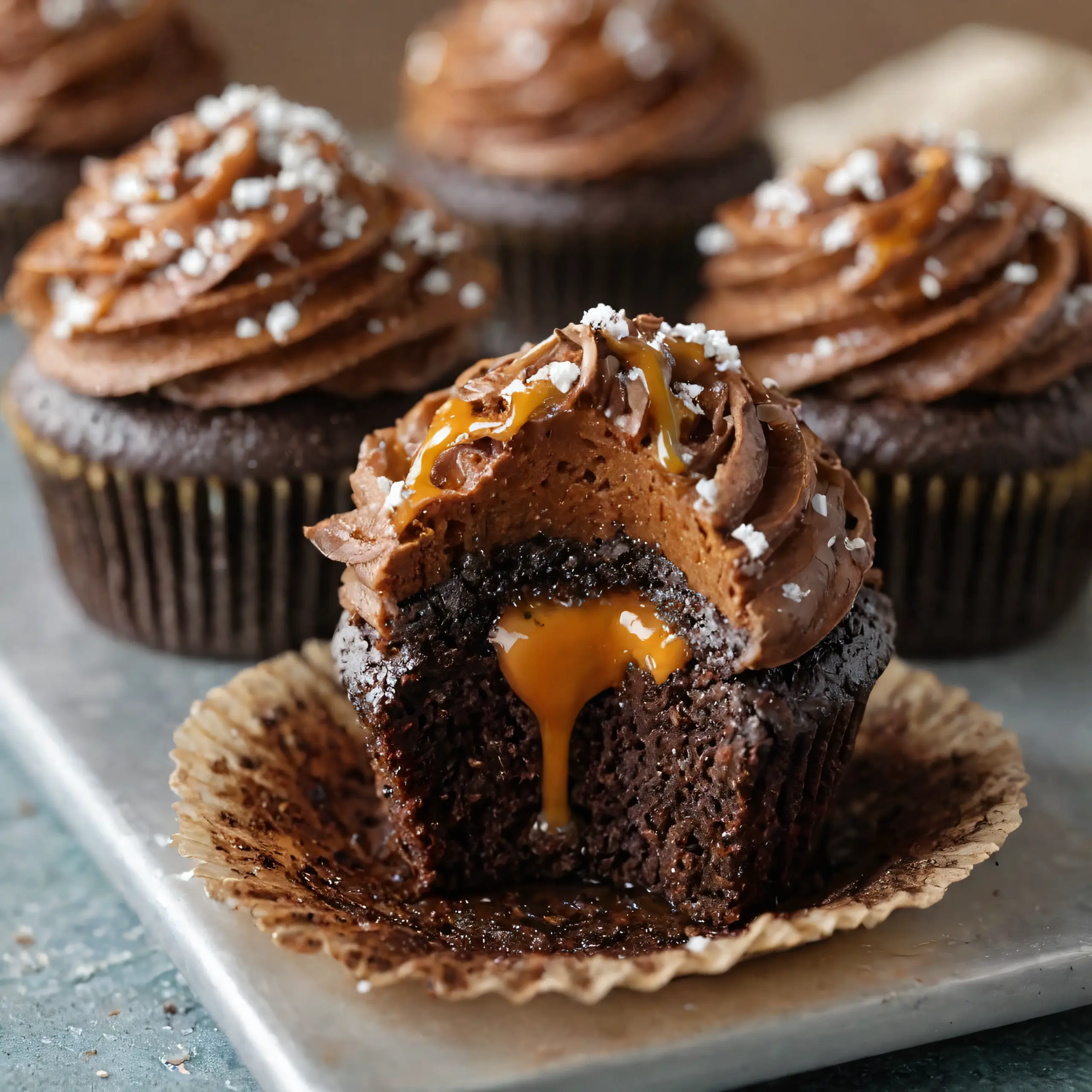Chocolate Caramel Filled Cupcakes Recipe