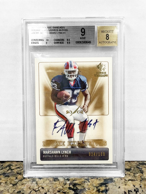 2007 SP Rookie Threads Marshawn Lynch /100 (Auto | BGS 9 | Inscribed “FAM 1st”).jpg