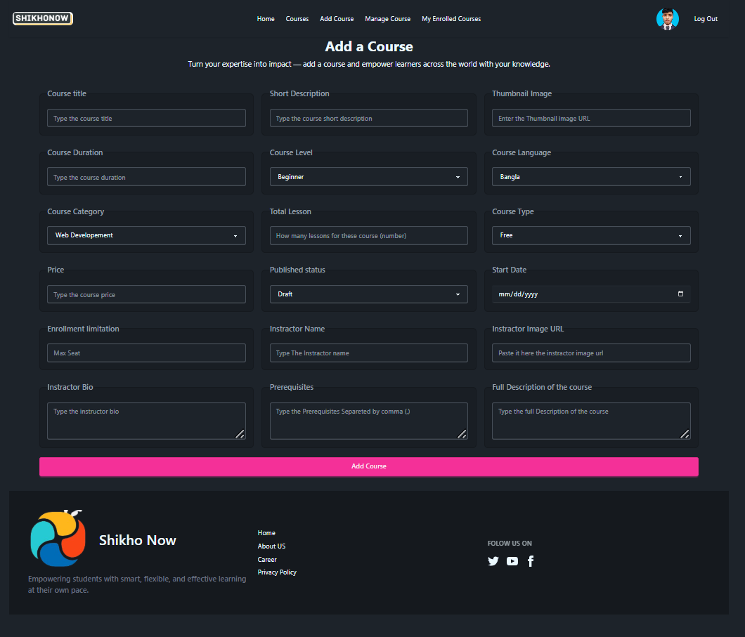 add a course page phot