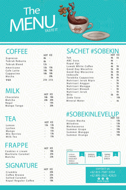 MENU KEDAI KOPAL