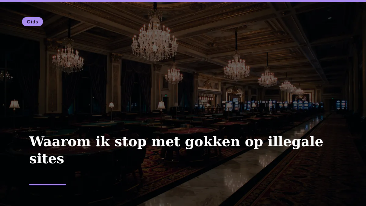Waarom ik stop met gokken op illegale sites