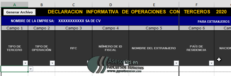 Carga Batch Diot (hoja calculo)