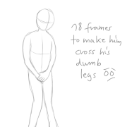 animation practice leg crossing