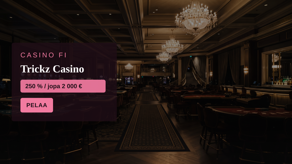 Trickz Casino kasino — tervetuliaisbonus 250 % / jopa 2 000 € + 100 FS, maksutavat: Visa, Mastercard, Skrill, Neteller, Paysafecard Trickz Casino kasino — tervetuliaisbonus 250 % / jopa 2 000 € + 100 FS, maksutavat: Visa, Mastercard, Skrill, Neteller, Paysafecard
