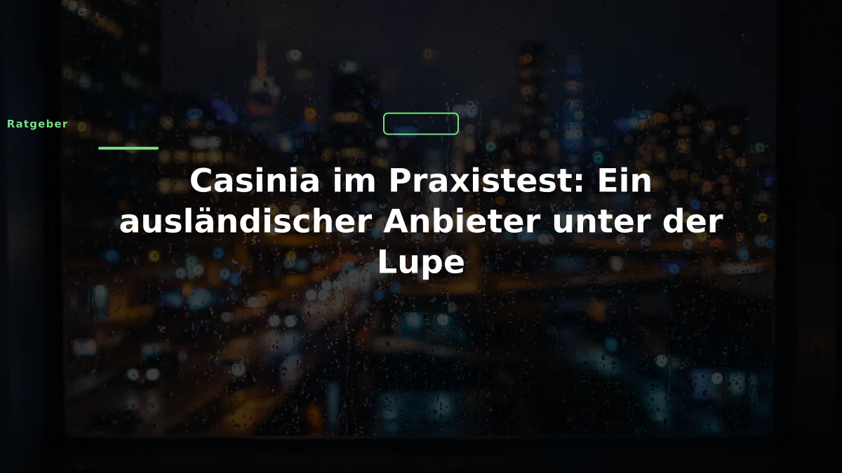 Casinia im Praxistest: Ein ausländischer Anbieter unter der Lupe