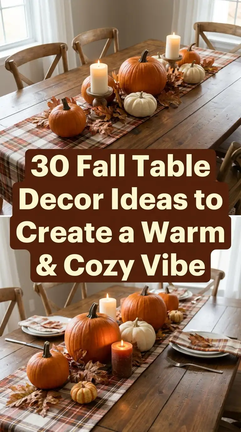 30 Fall Table Decor Ideas to Create a Warm & Cozy Vibe 30 Fall Table Decor Ideas to Create a Warm & Cozy Vibe