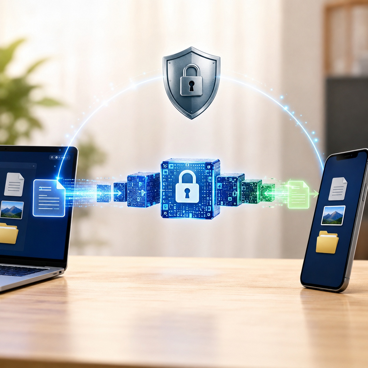 Encryption explainer visual for understanding data security and unauthorized access protection