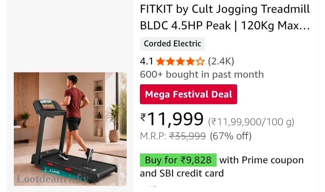 Fitkit Treadmill Start – Just ₹9828 | Loot Lo