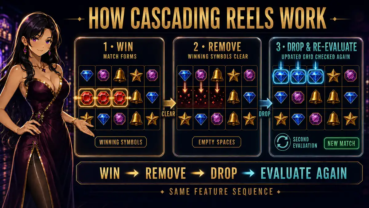 Cascading Reel Sequence Illustration