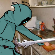 in the kitchen