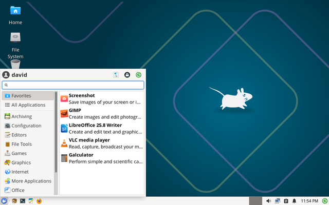 whisker menu installed.png