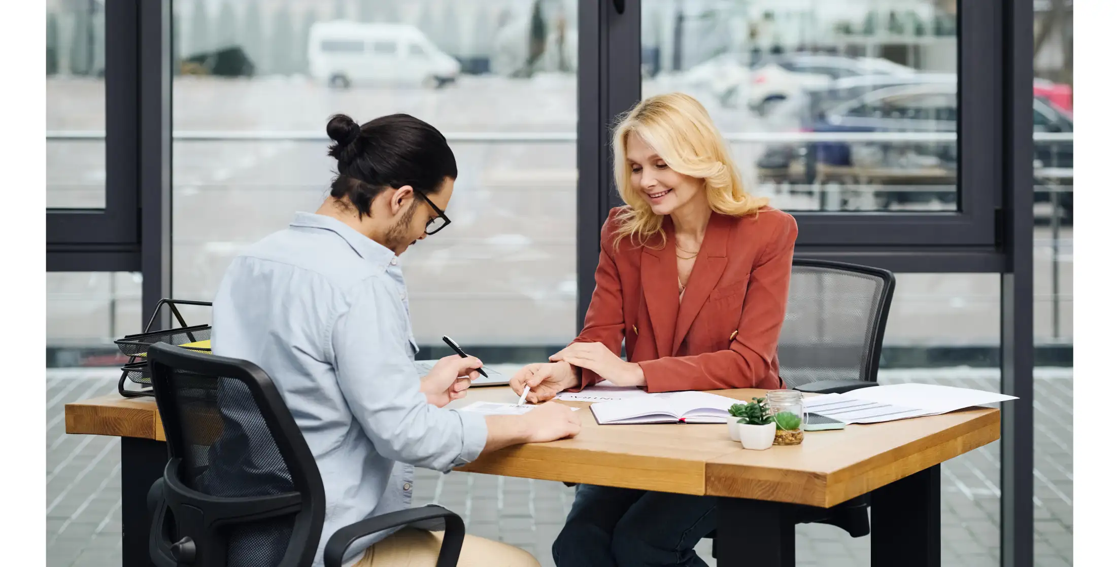 Advisor discussing loan options with client