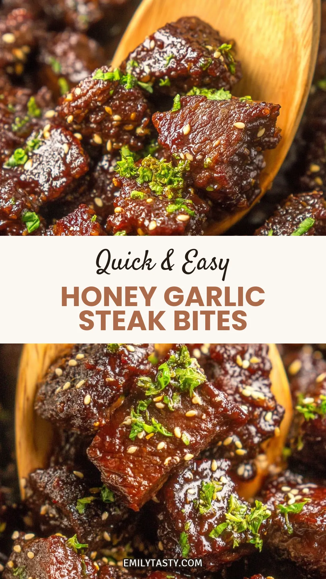 Indulge in these tender honey garlic steak bites that are not only easy to make but also packed with flavor. This quick recipe uses simple ingredients and can be on your table in 30 minutes. Ideal for busy weeknights or a delicious dinner party. The sweet and savory combination of honey and garlic elevates the juicy steak, making it a crowd-pleaser. Click for the full recipe.