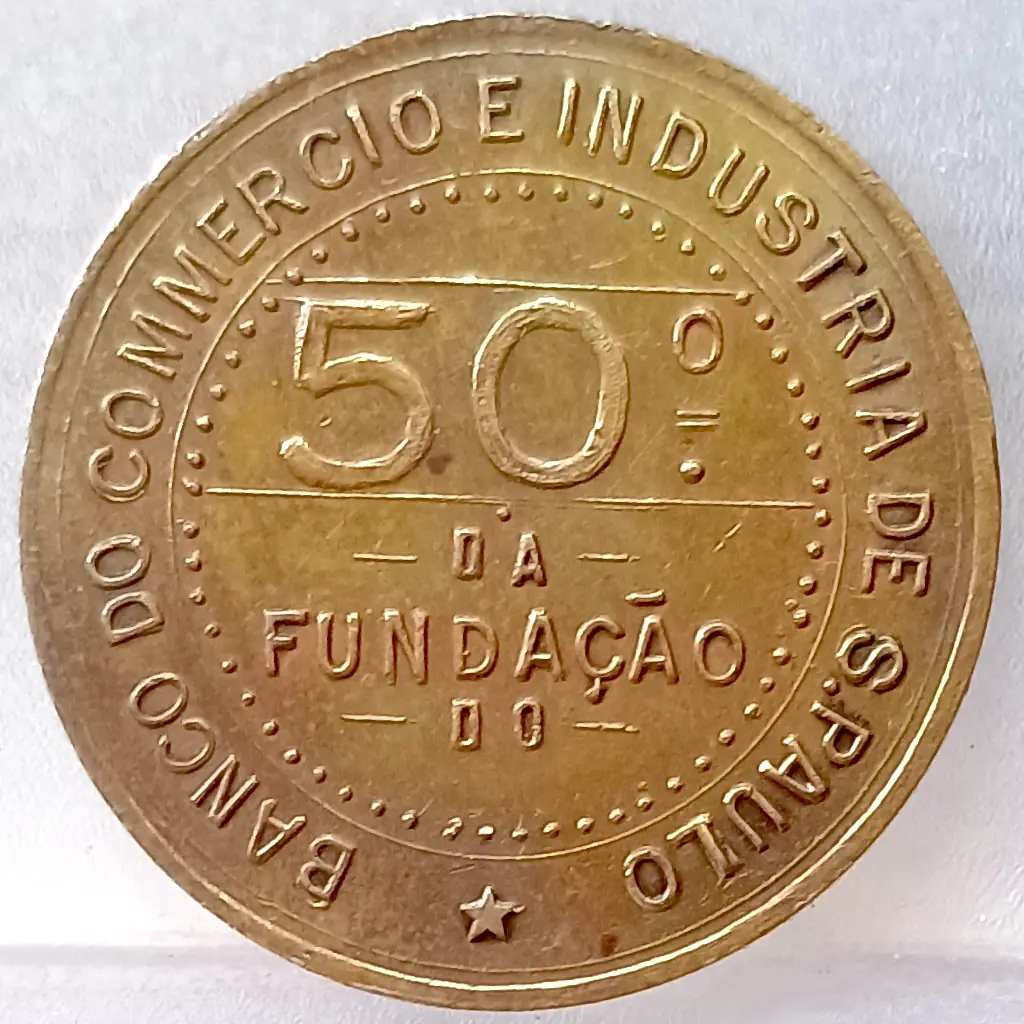 Rara Medalha 50 Anos do COMIND – Banco do Comércio e Indústria de São Paulo 1889-1939 |Bronze – S - Foto 2