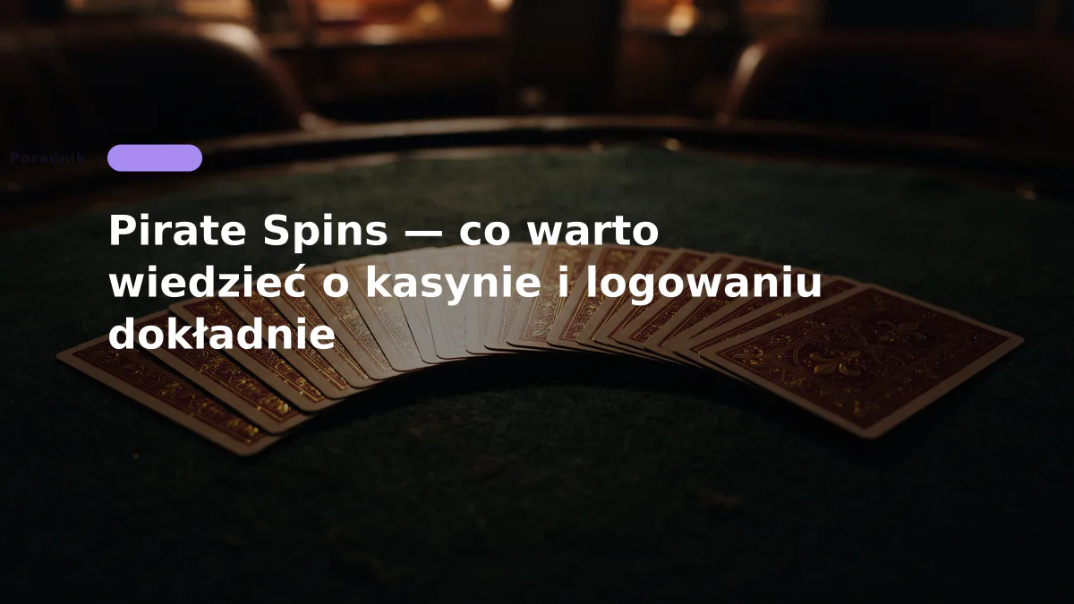 Pirate Spins — co warto wiedzieć o kasynie i logowaniu dokładnie