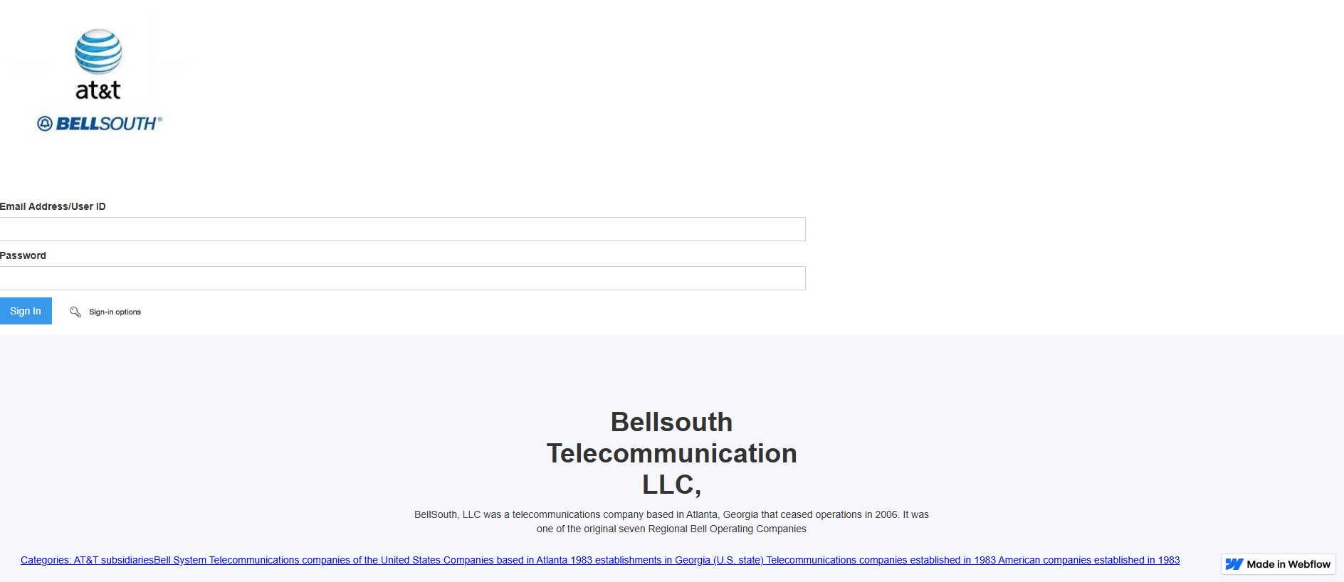 Stored capture of account-att-com-9161be.webflow.io