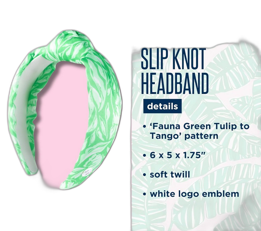 Lilly Pulitzer Green Low Knot Headband for Women
