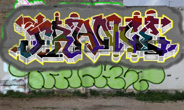Graffiti artwork by Tkiz