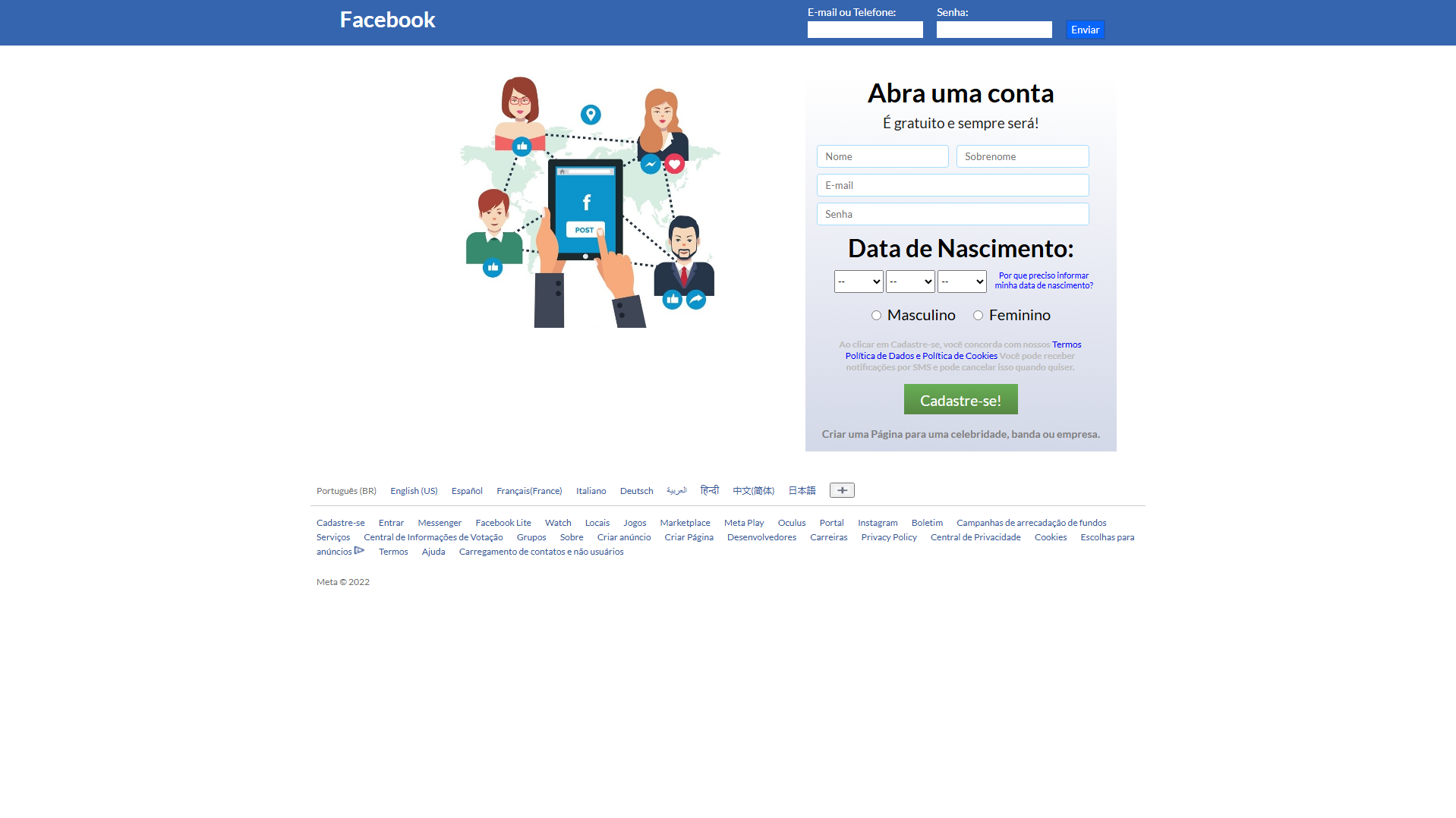 Forensic screenshot of marcelossdev.github.io showing the phishing page layout