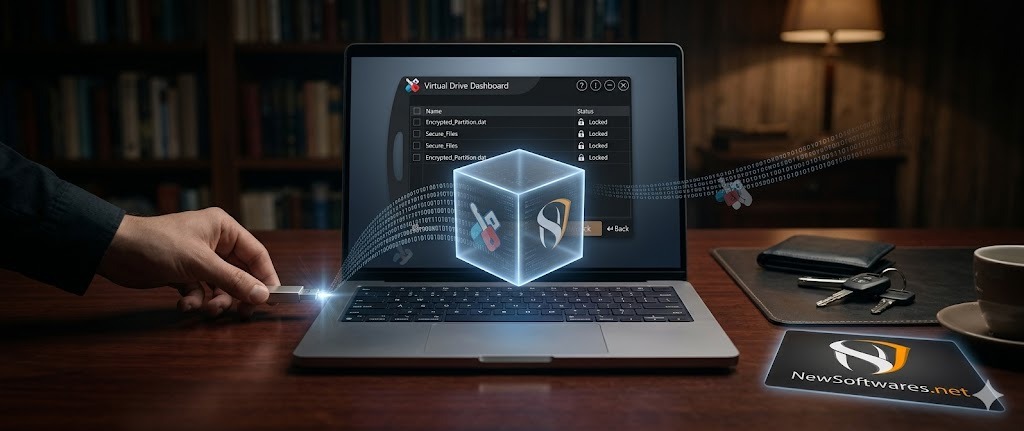 Virtual drive workspace for viewing protected USB files