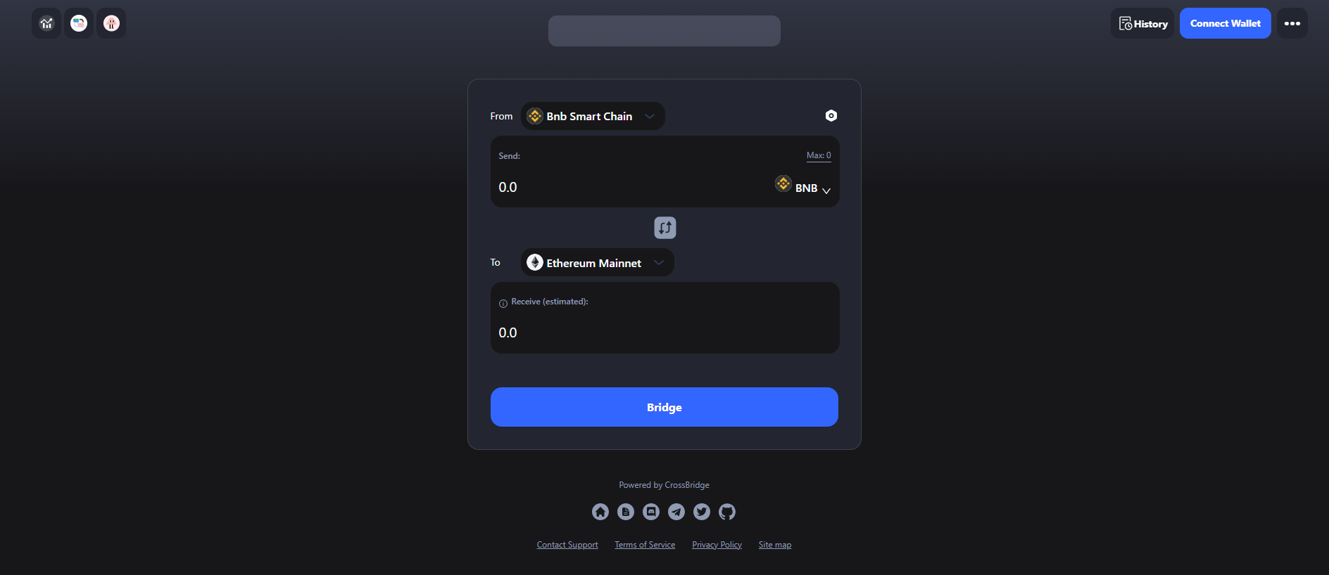 Screenshot of tokenbridger.us
