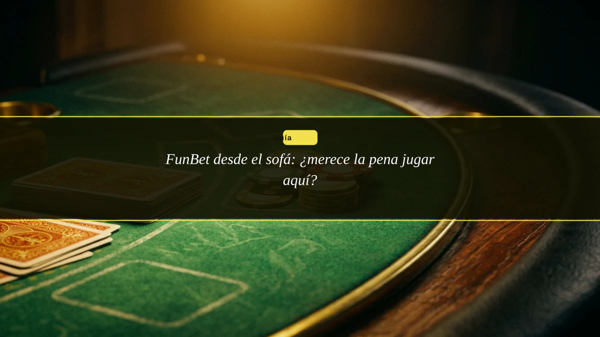 FunBet desde el sofá: ¿merece la pena jugar aquí?