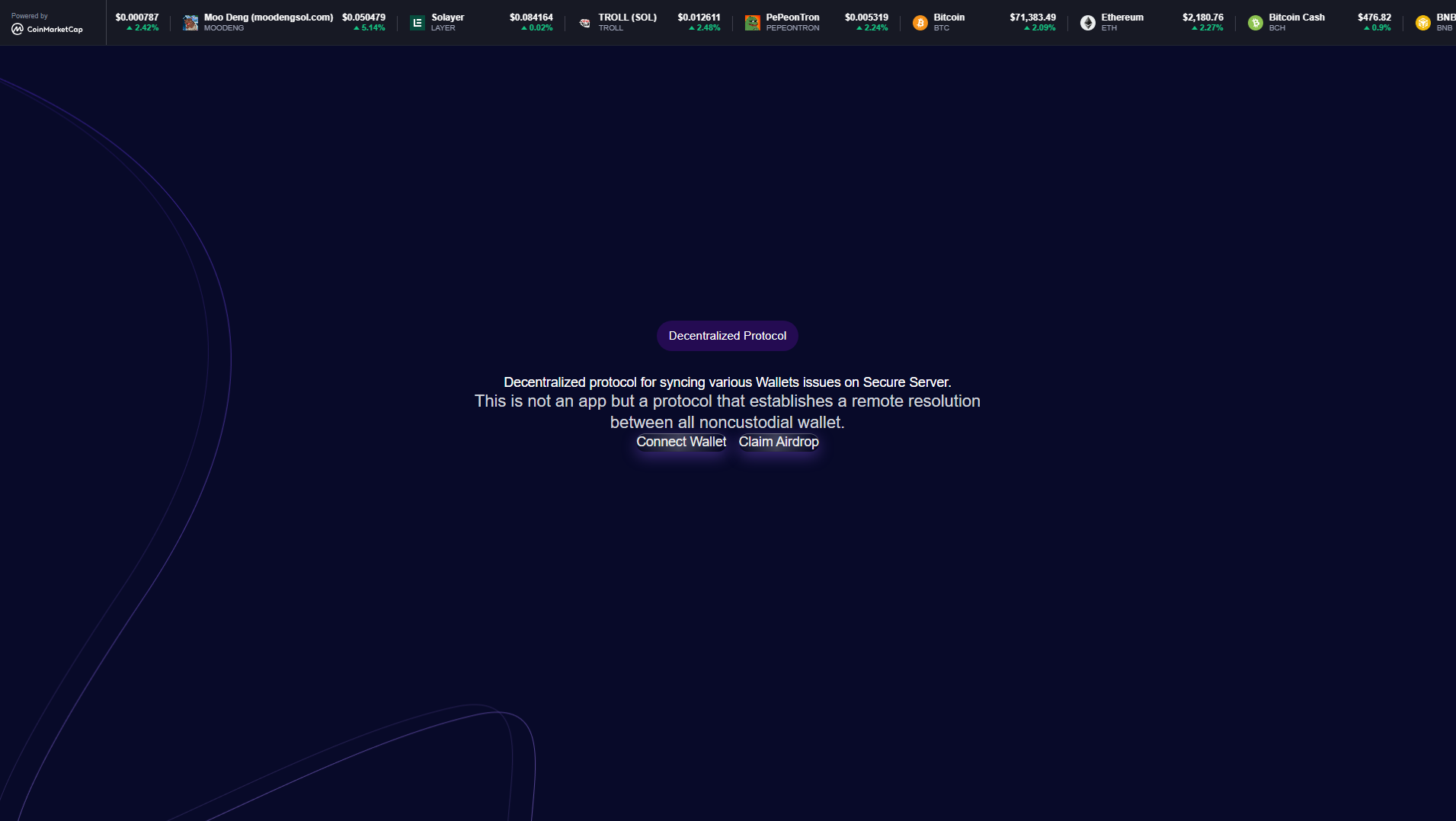 Screenshot of multismartdappsolution.live