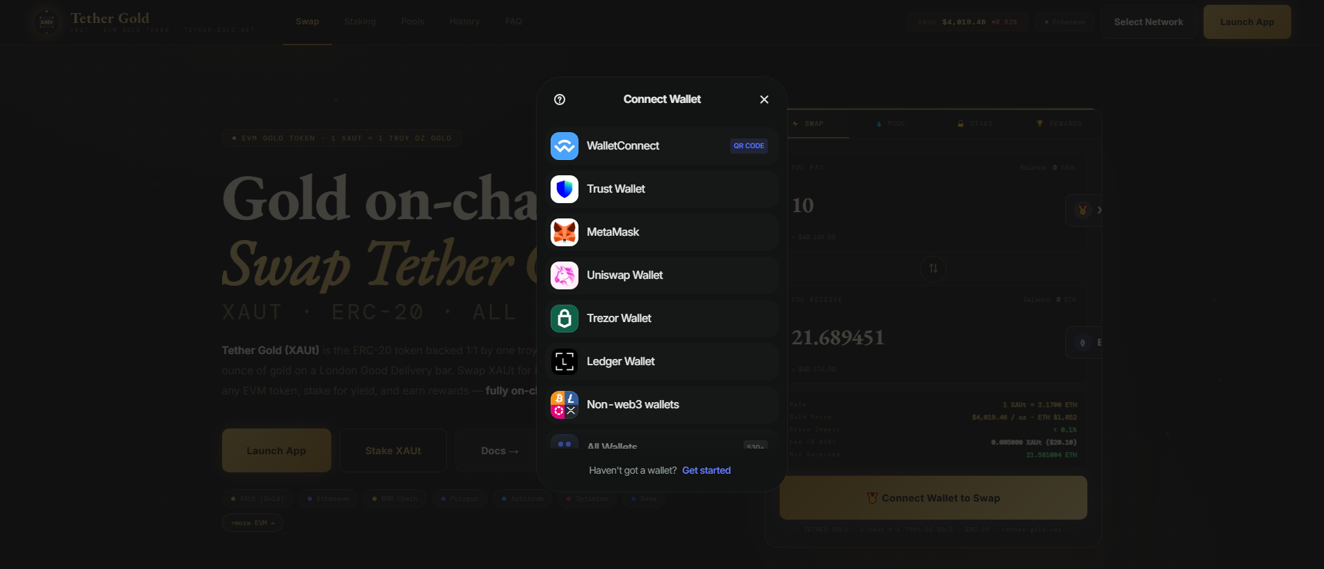 Stored capture of tether-gold.net
