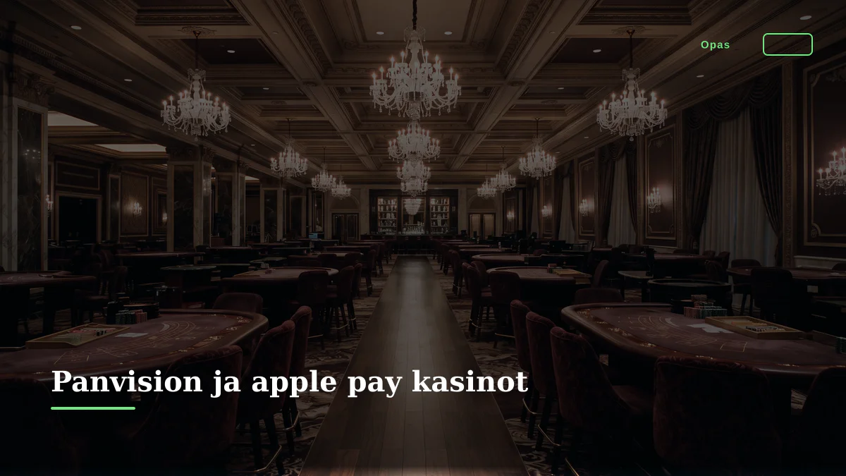 Panvision ja apple pay kasinot